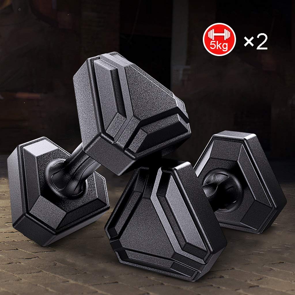 Neoprene Dumbbells for Beginners - 2-Pack Small Rubber Coated Weights with Solid Triangle Design for Home Gym, Fitness & Bodybuilding Training (Black) - Perfect for Strength Training, Cardio Workouts & Home Exercise