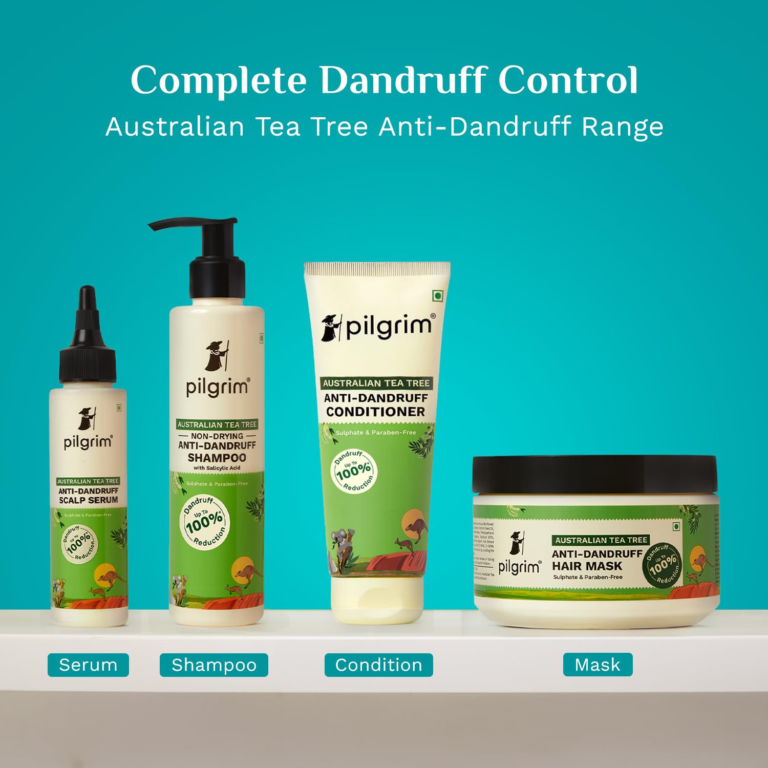Pilgrim Australian Tea Tree Anti-Dandruff Unscented Conditioner 200ml - For All Hair Types | Smooths & Detangles Hair | Prevents Dandruff | Men & Women | Ideal for Dry Scalp & Itchy Scalp Relief | Daily Hair Care Routine