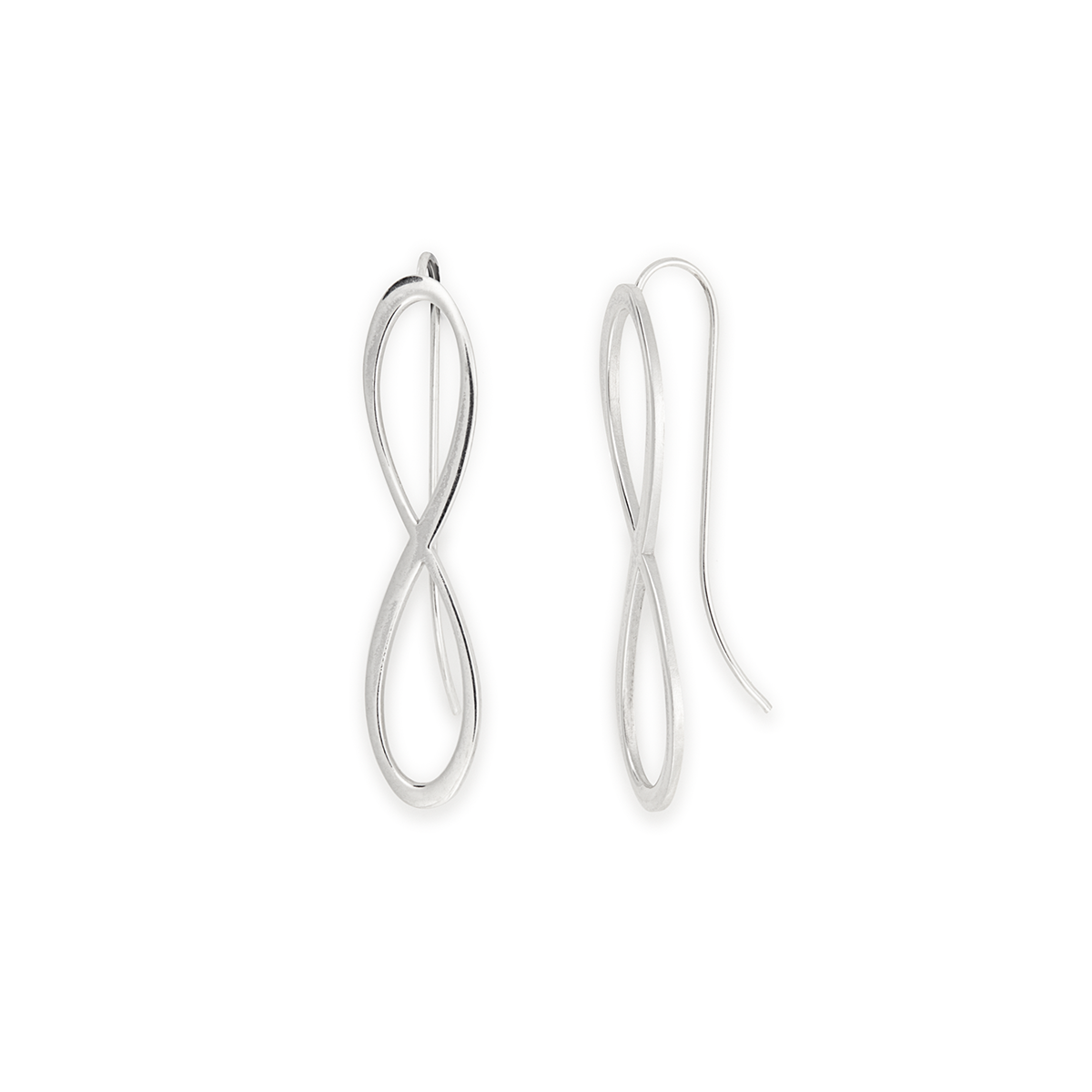 Infinity Symbol Drop Earrings for Women - Sterling Silver Dangle Earrings with Cubic Zirconia - Perfect for Valentine's Day, Anniversary & Everyday Wear