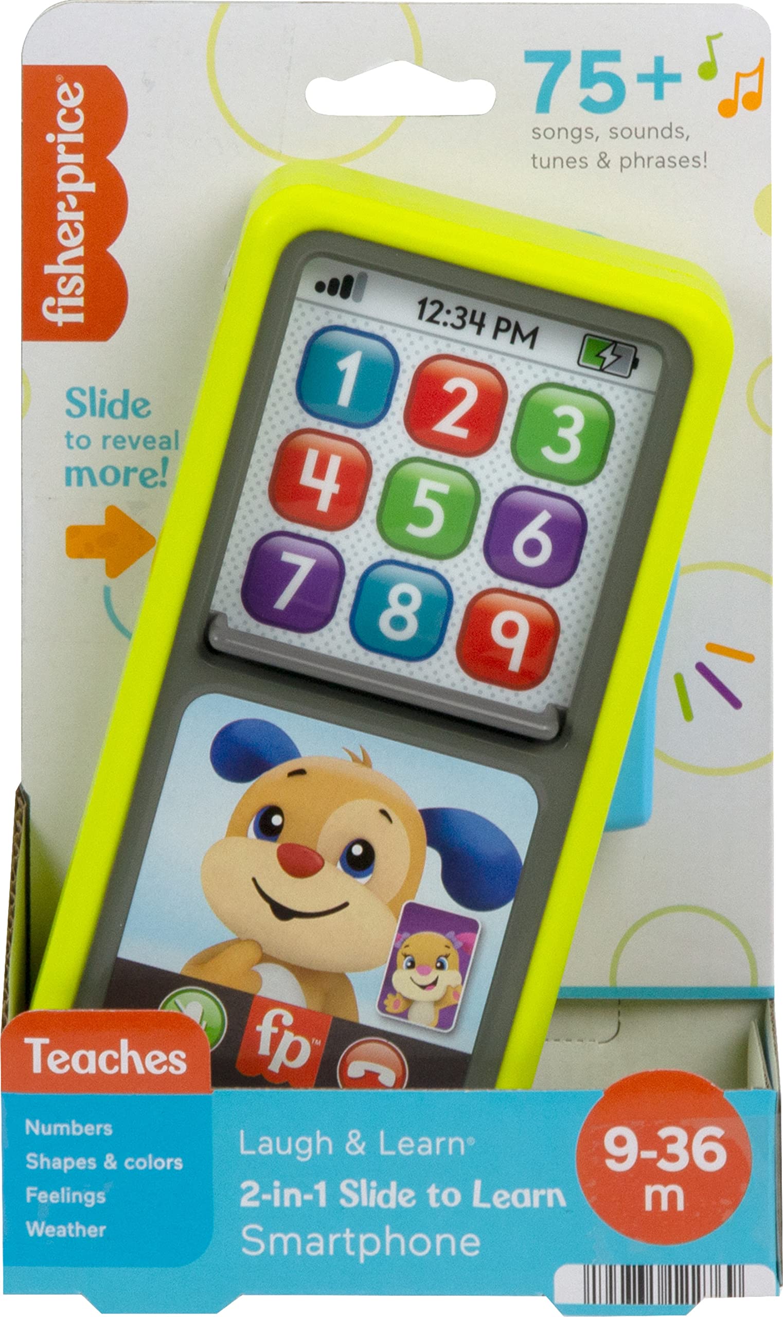 Fisher-Price Laugh & Learn 2-in-1 Baby Smartphone Toy with Lights, Music & Learning Activities - Interactive Educational Toy for Toddlers 9+ Months - Perfect for Early Learning & Playtime Fun