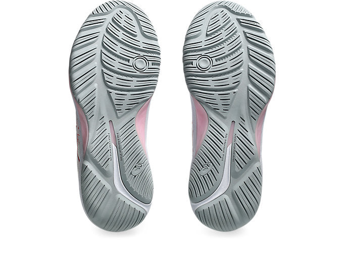 ASICS Women's Netburner 21 White/Papaya Netball Shoes - Lightweight Court Sneakers for Indoor Sports & Training
