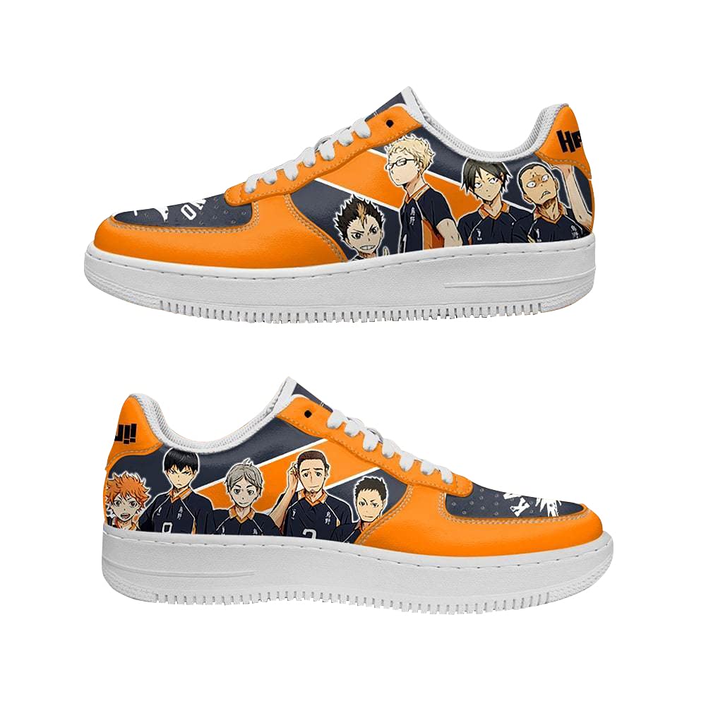 Custom Anime Volleyball Shoes - Nekoma & Karasuno Team Cosplay Sneakers for Men & Women | Breathable Non-Slip Running Shoes | Perfect for Cosplay, Volleyball Games & Anime Conventions