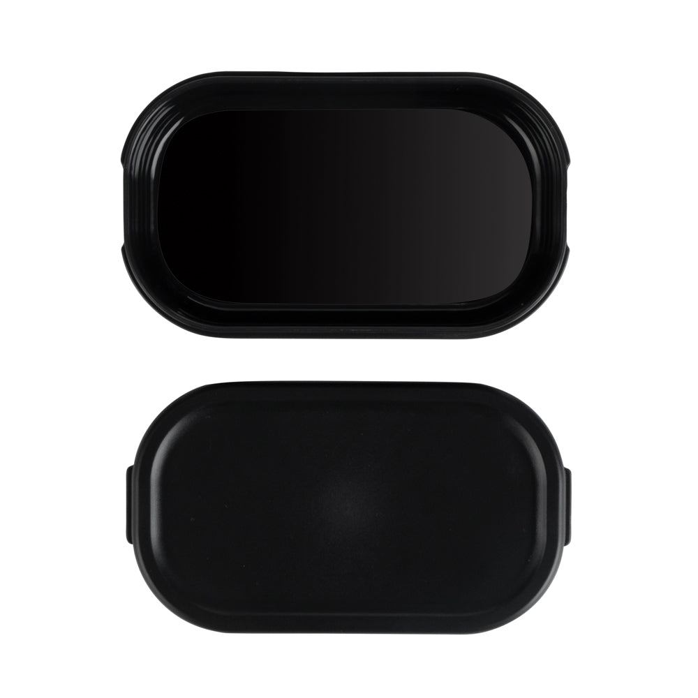 Bento Tek 3 oz Black Buddha Box Snack & Sauce Containers with Lids - 4 Pack (3.75