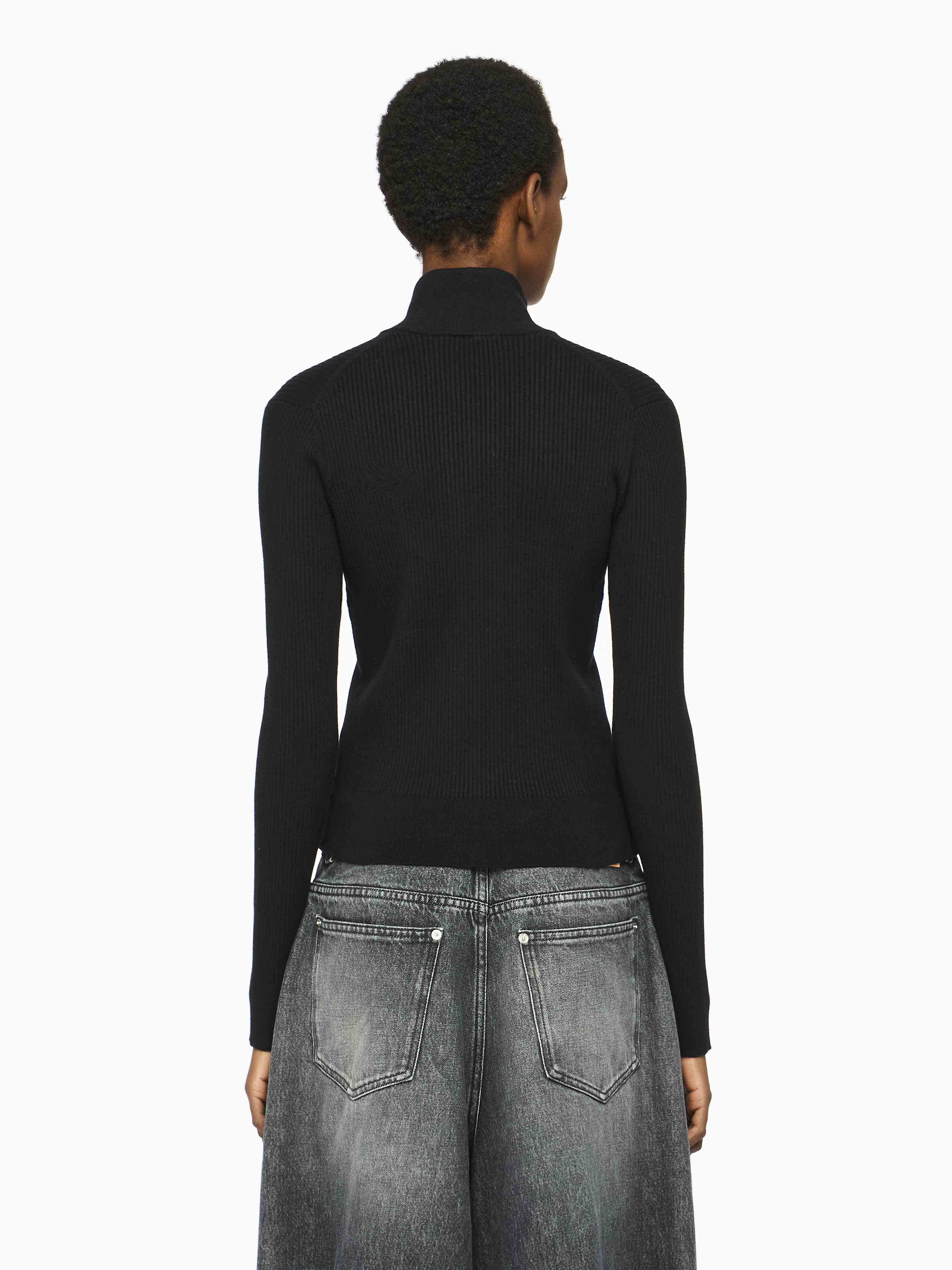 Women's Fitted Zip Up Cardigan - Soft Knit Long Sleeve Slim Fit Sweater for Fall & Winter - Perfect for Office, Casual Outfits and Layering