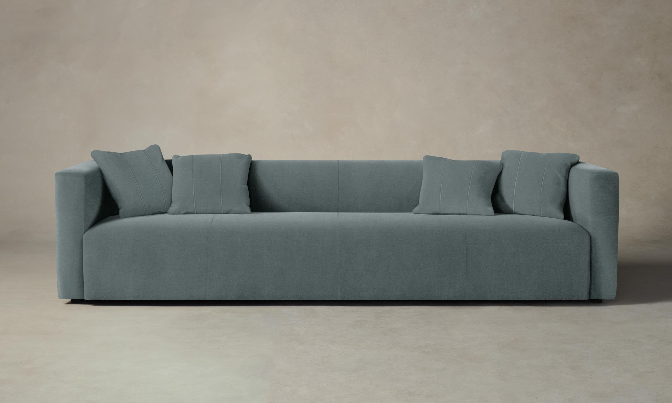 Breuer Sofa - Modern Performance Velvet Upholstery in Seafoam Green | Perfect for Living Room, Lounge & Contemporary Home Decor