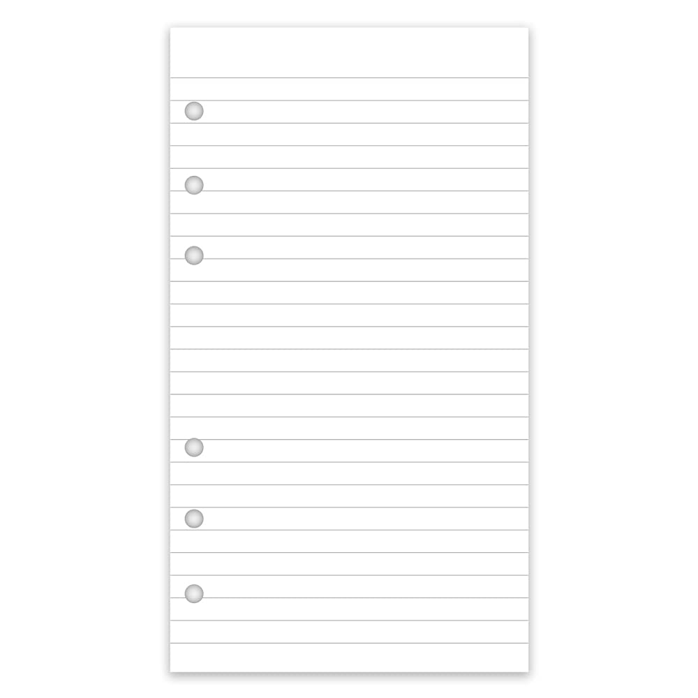 (2 Pack) A6 Lined Refill Paper - 200 Sheets/400 Pages 6-Hole Punched Loose Leaf Paper for Filofax Personal Binders | 100gsm Ruled White Pages (3.75