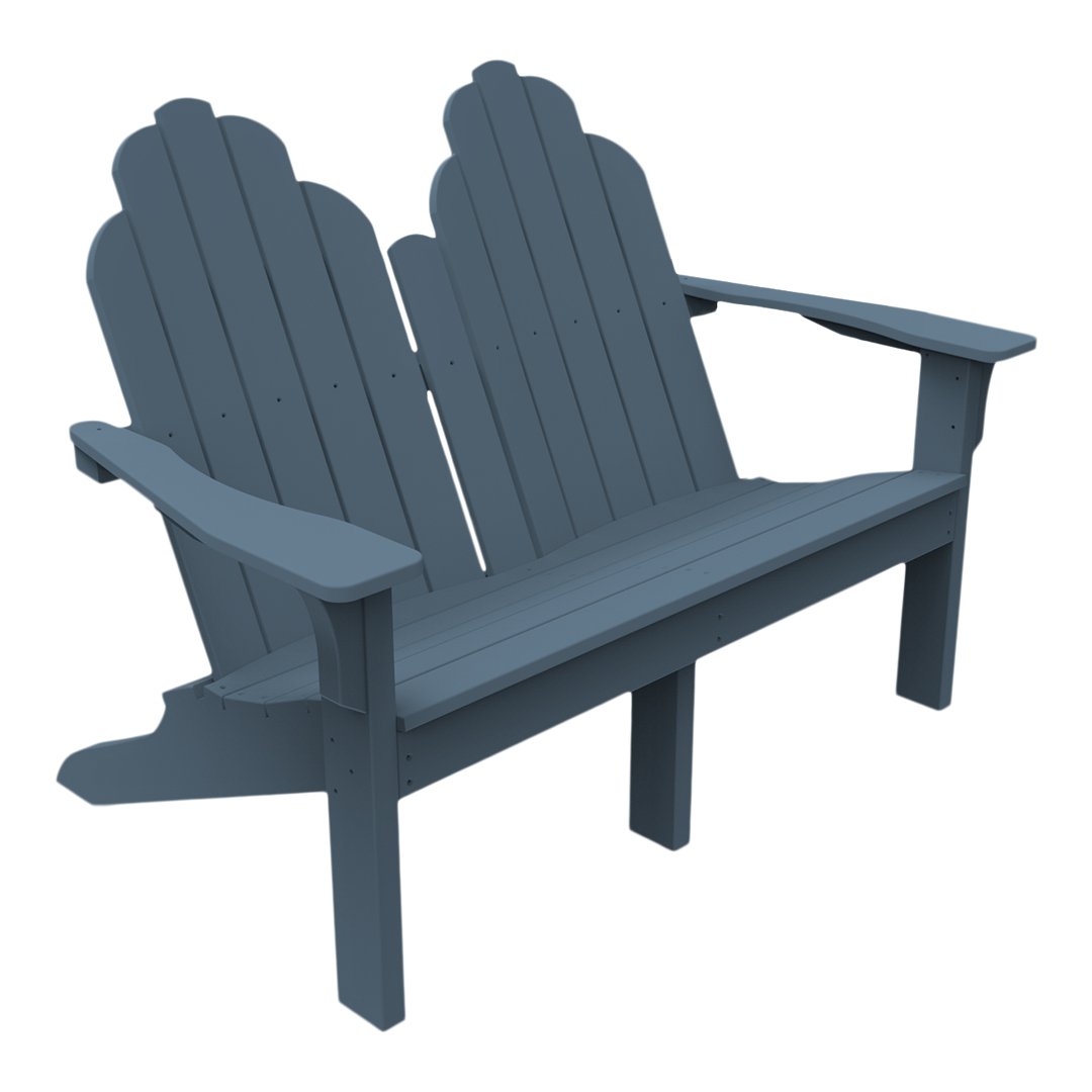 Adirondack Classic Love Seat - Outdoor Patio Furniture for Garden, Deck, and Porch - Comfortable Two-Seater with Weather-Resistant Design