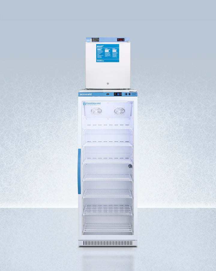 Accucold 24-Inch Wide All Refrigerator & Freezer Combo - ARG12PV FS24LSTACKMED2 | Perfect for Home, Office, or Commercial Kitchen Use