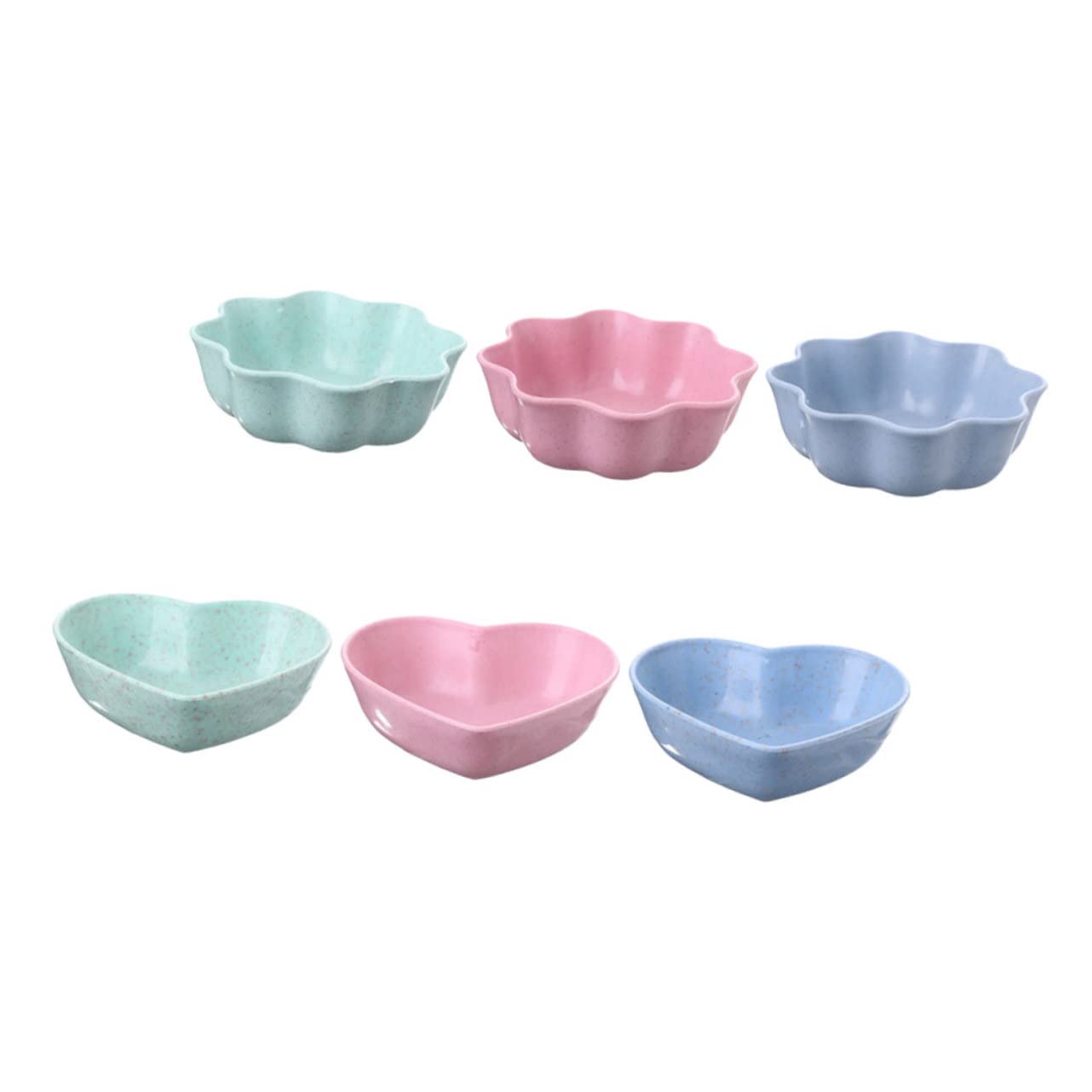 6-Piece Japanese Style Dinnerware Set - Wheat Straw Plates & Condiment Bowls for Sushi, Appetizers, and Dipping Sauces | Eco-Friendly & Cute Tableware for Home, Restaurant, and Party Use