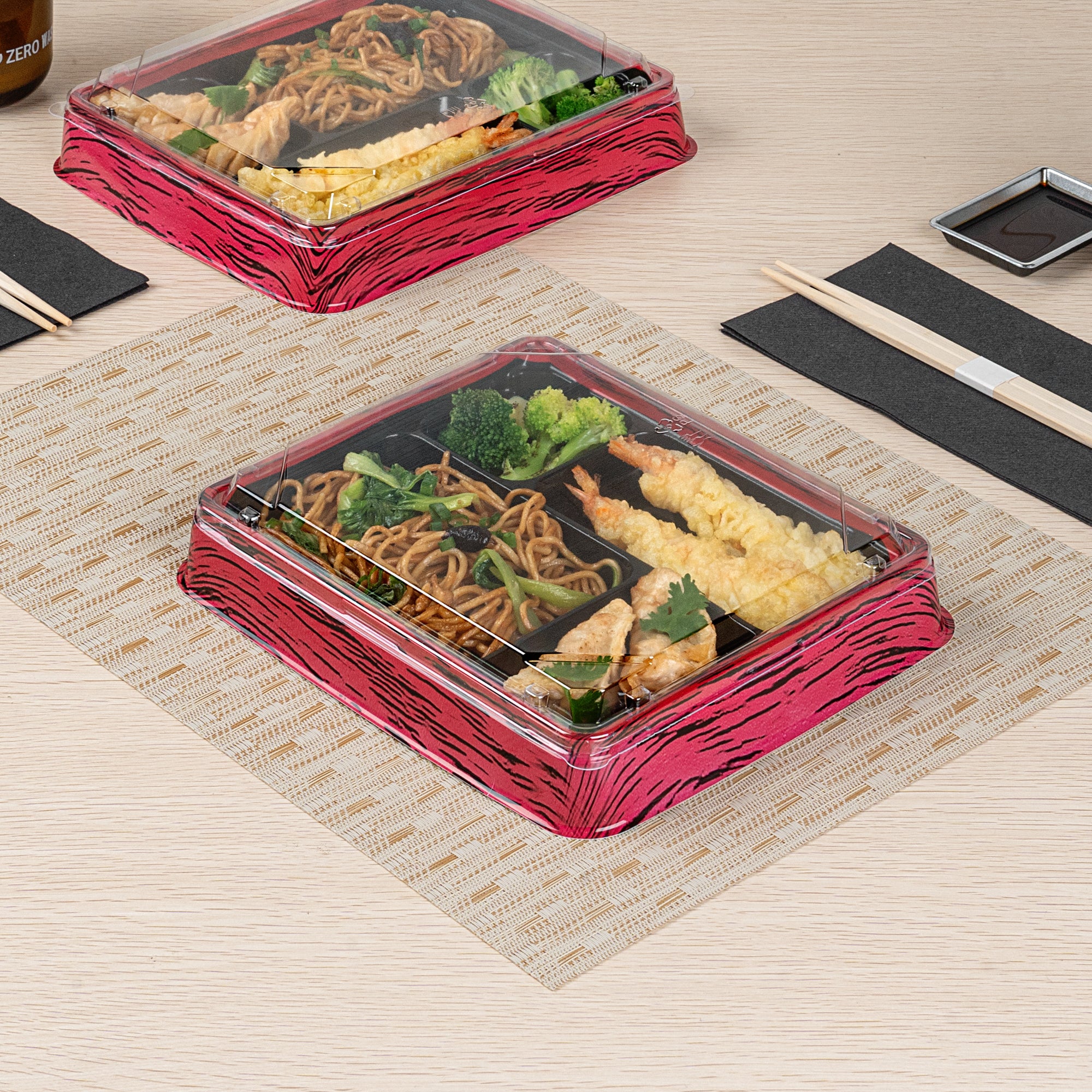 Bento Tek 15 oz Rectangle Clear Plastic Lids - 50 Pack | Airtight Food Storage for Lunch Boxes, Meal Prep & Office Snacks | Fits Standard Bento Containers