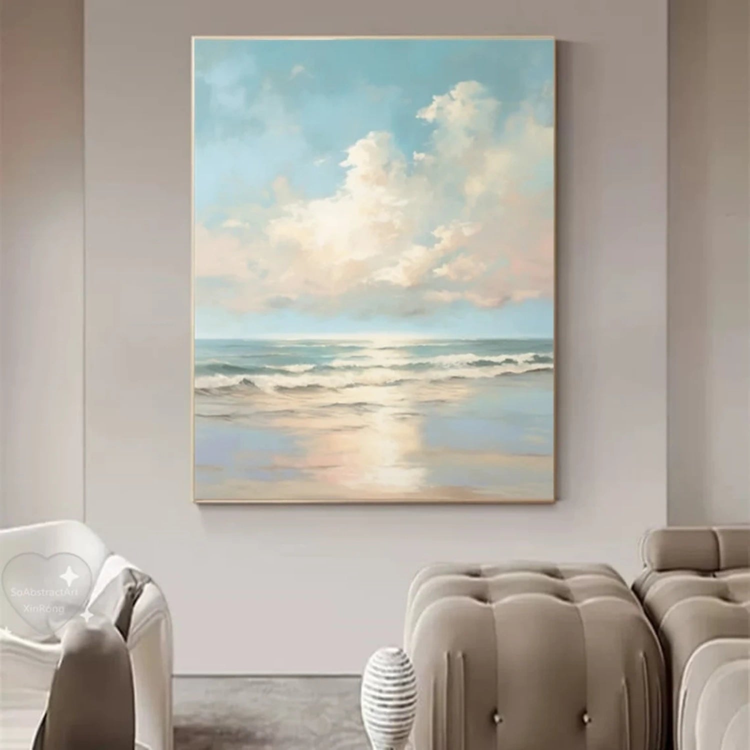 Ocean and Sky Painting #OS 233 - Stunning Coastal Wall Art for Living Room, Bedroom & Office Decor