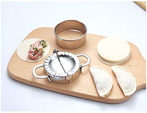 Stainless Steel Dumpling Maker Set - Professional Dumpling Molds & Wrapper Press for Homemade Dumplings, Potstickers, Gyoza - Perfect for Asian Cooking, Family Meals & Party Food Prep