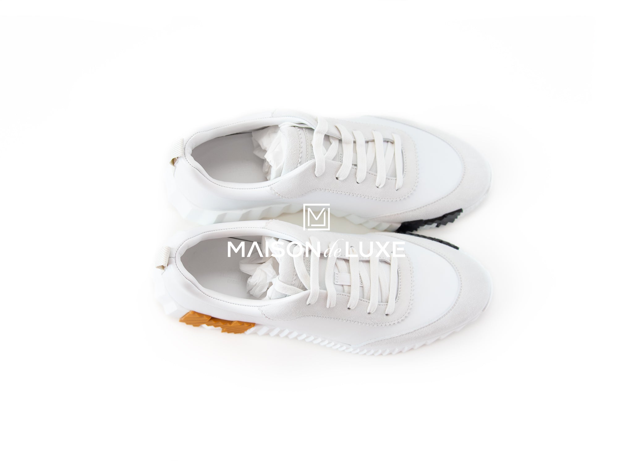 Hermes Men's White Bouncing 43 Sneakers - Luxury Casual Shoes for Men | Comfortable Walking & Fashion Streetwear | Perfect for Daily Wear, Office & Social Events