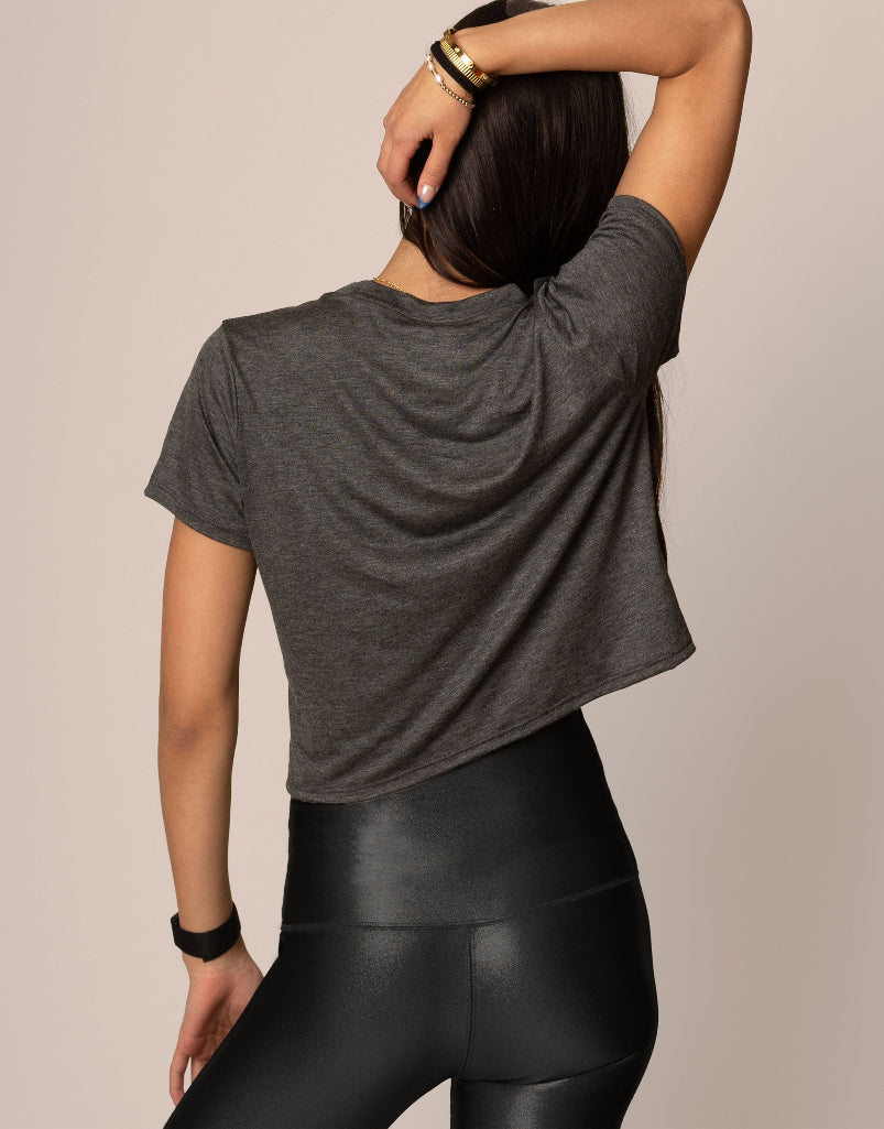 Premium Soft Cotton Essential Tee - Charcoal Gray for Men | Comfortable Everyday Casual Wear for Work, Gym & Outings