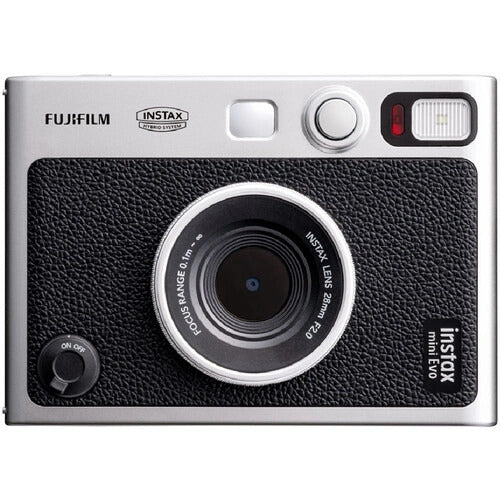 Fujifilm Instax Mini EVO Hybrid Instant Camera - Black | Instant Print & Digital Photos | Perfect for Travel, Parties & Memories
