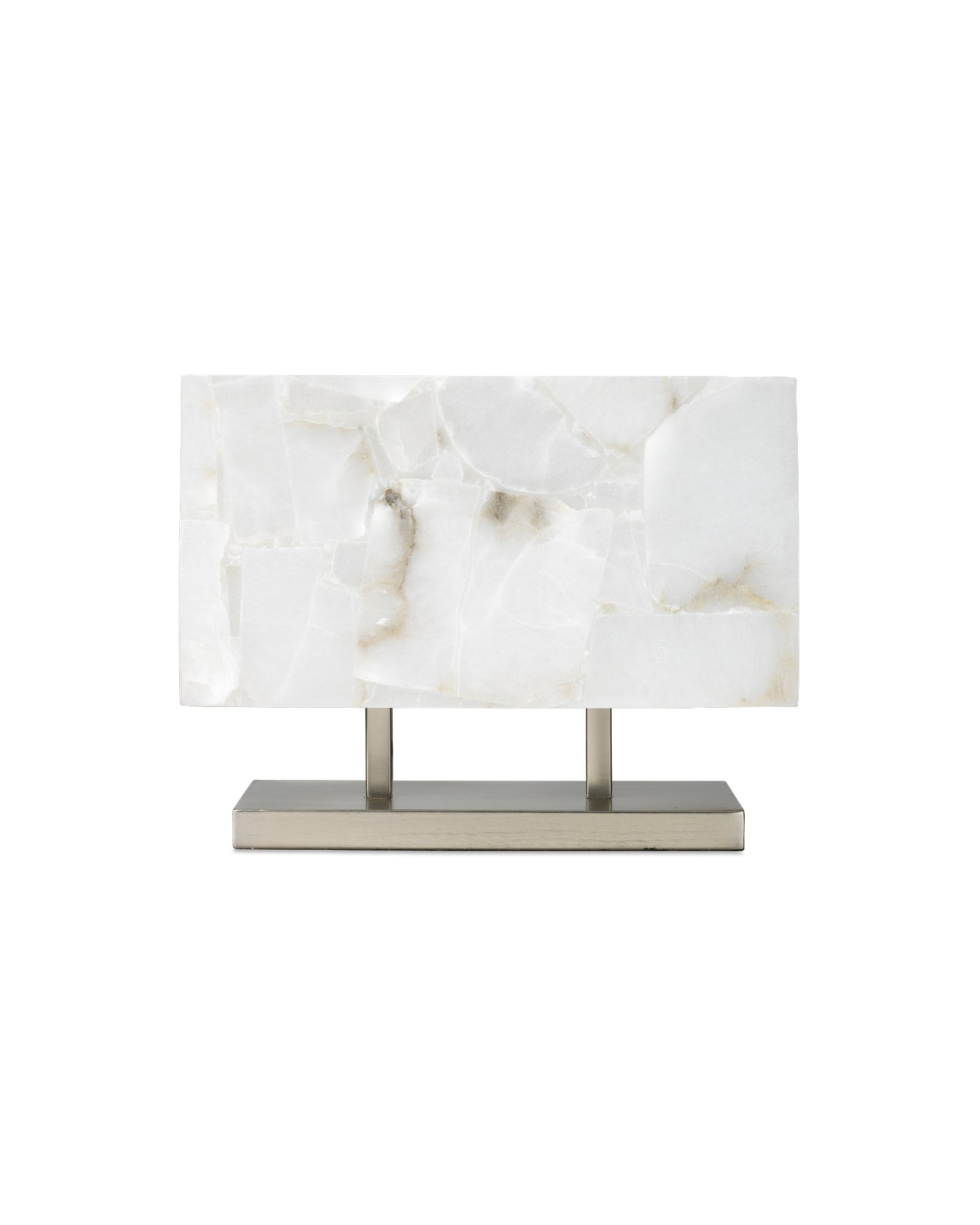 Ghost Horizon Table Lamp - Modern Silver LED Nightstand Light for Bedroom, Living Room & Office Decor