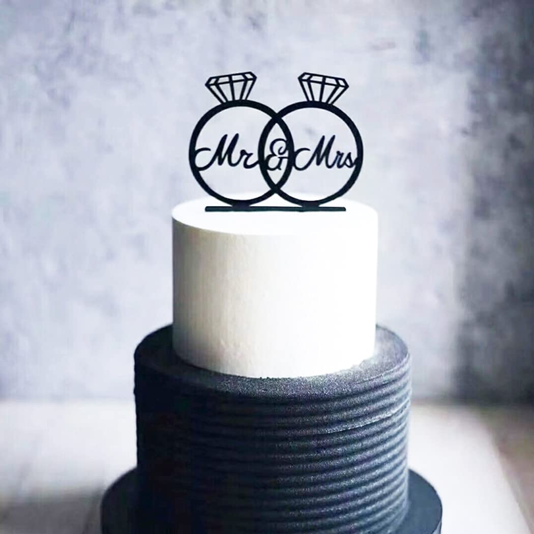 10PCS Acrylic MR and MRS Cake Toppers - Gold & Black Wedding Cupcake Decorations, Durable Photo Booth Props for Engagement, Bridal Party & Anniversary Celebrations - Perfect for Wedding Cakes, Dessert Tables and Party Decor