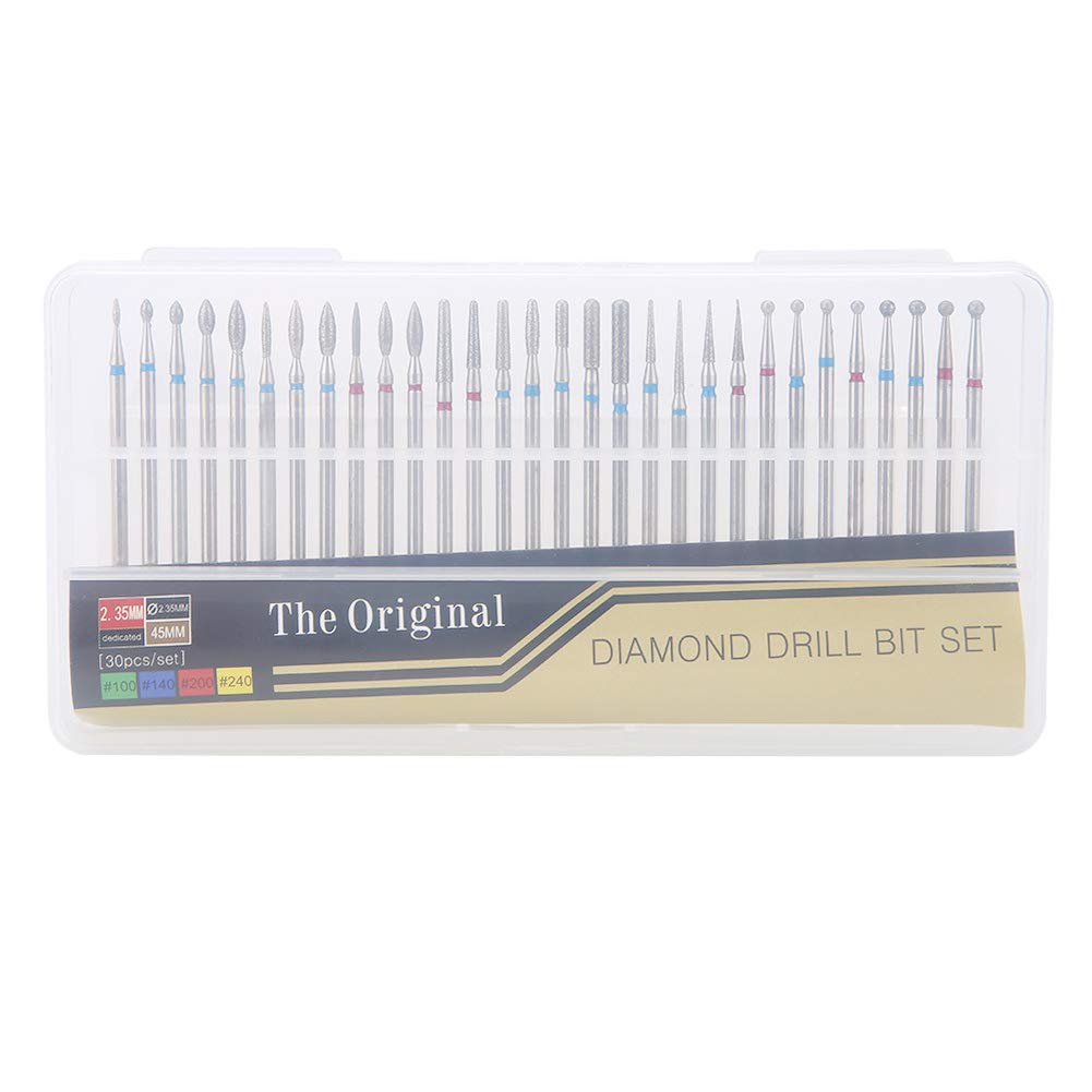 30Pcs Professional Nail Drill Bit Set for Manicure & Pedicure - Cuticle Cleaner, Dead Skin Remover, Nail File Accessories - Perfect for Nail Salons, Home Use & DIY Nail Care