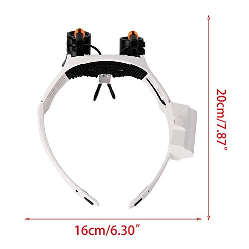 LED Magnifying Glasses with Double Lens - 5X & 10X Magnification for Watch Repair, Jewelry Making & Electronics Work - Hands-Free Illuminated Eyewear for Precision Tasks