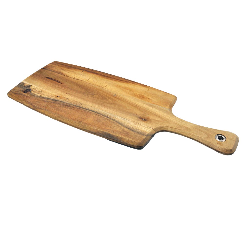 Premium Acacia Wood Serving Board with Handle - 14.5