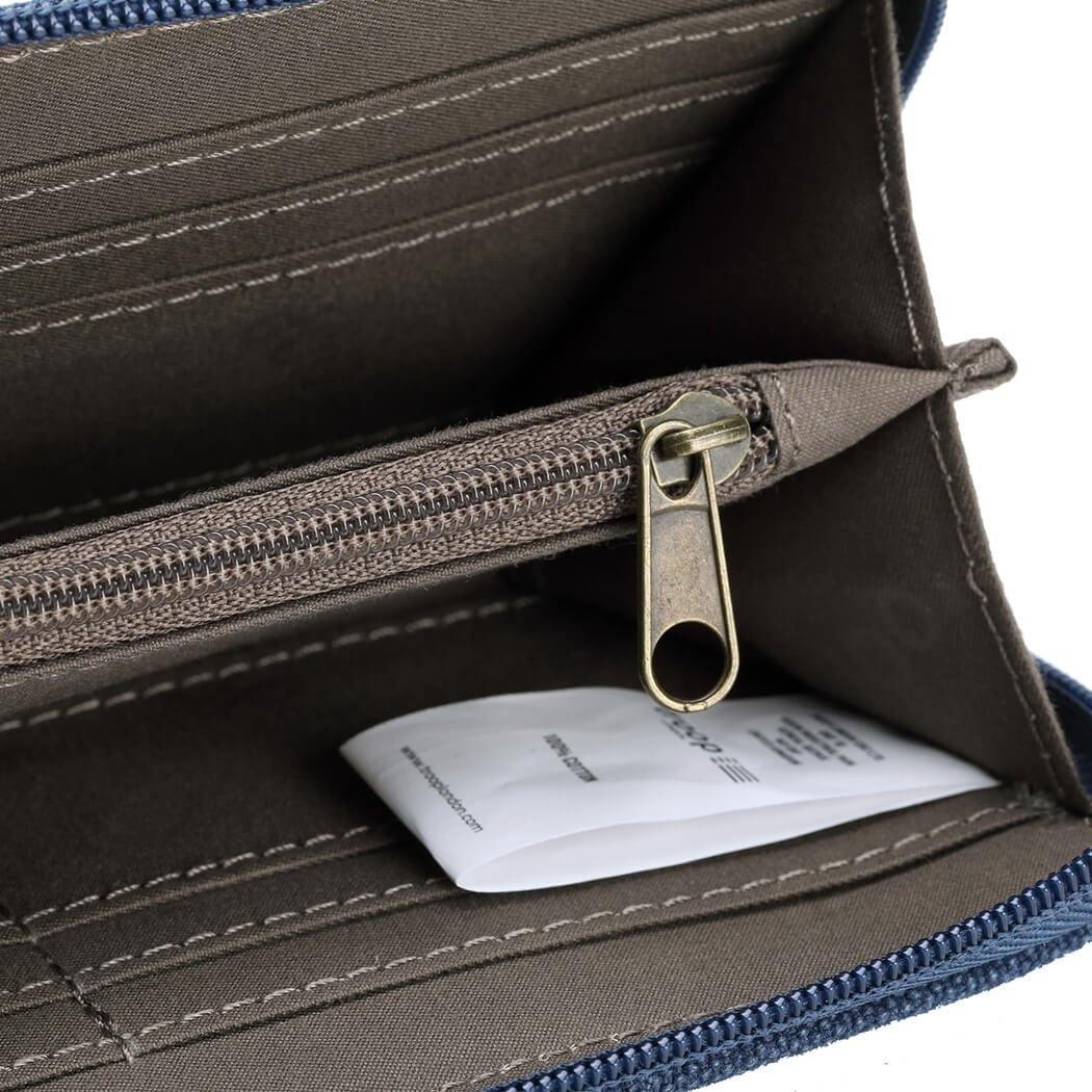 TRP0501 Troop London Canvas Zip Around Wallet for Men & Women - Stylish & Durable Travel Money Organizer for Everyday Use