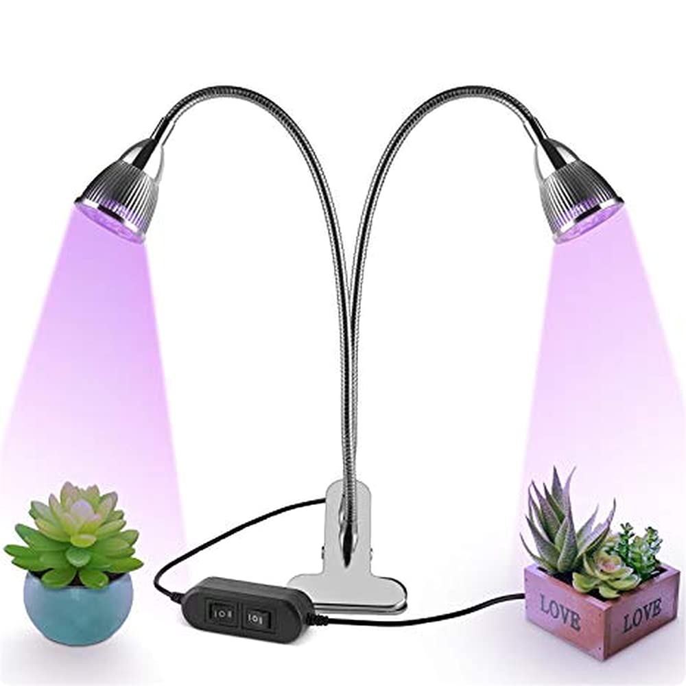 60W Dual Head Sunlike LED Grow Light for Indoor Plants - Full Spectrum Plant Growing Lamp for Bloom, Flower, and Veg - Perfect for Hydroponics, Greenhouse, and Home Garden Use