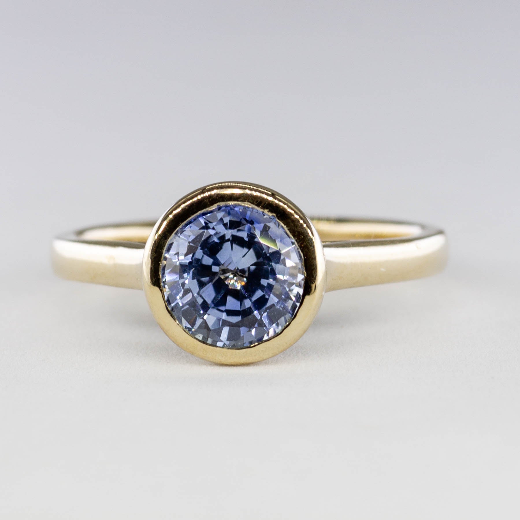 100 Ways Bezel Set Sapphire Ring | 1.93ct Natural Sapphire | Size 6.75 | Women's Wedding, Engagement & Anniversary Jewelry Gift