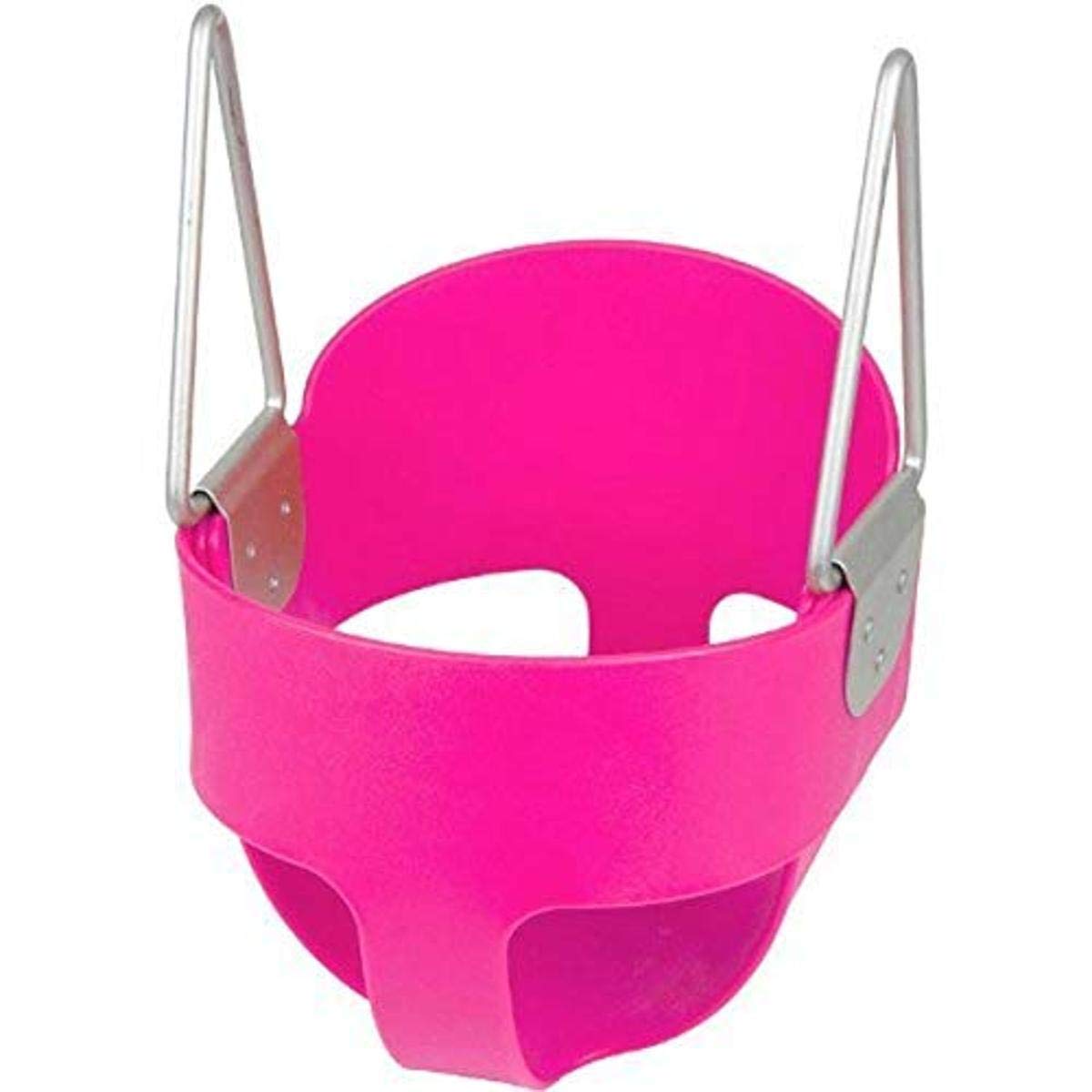 Highback Full Bucket Swing Seat with SSS Logo Sticker - Pink Replacement Swing Set Seat for Kids Playground, Backyard & Outdoor Play Areas