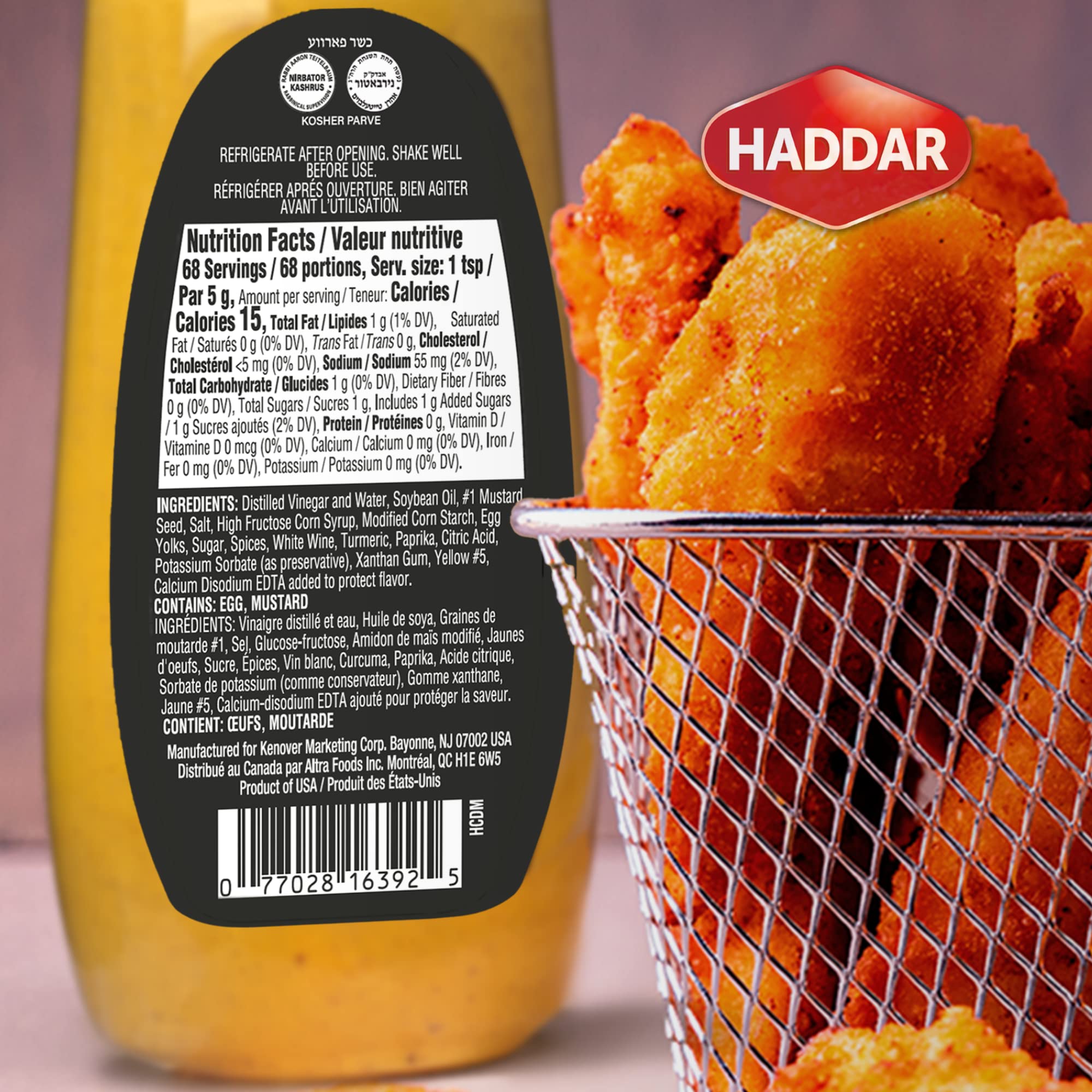 Haddar Dijon Mustard 12oz (2 Pack) - Creamy Smooth Mustard for Sandwiches, Salads & Cooking | Perfect Condiment for Burgers, Hot Dogs & Salad Dressings | Gourmet Mustard Spread for Recipes & Meal Prep