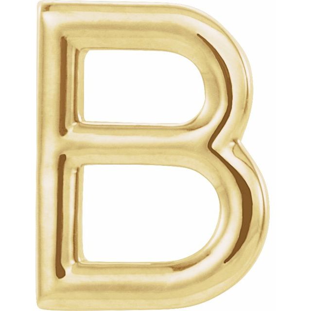 14K Gold Single Initial B Earrings for Women - Personalized Alphabet Letter Jewelry Gift for Her - Perfect for Birthdays, Anniversaries & Everyday Wear