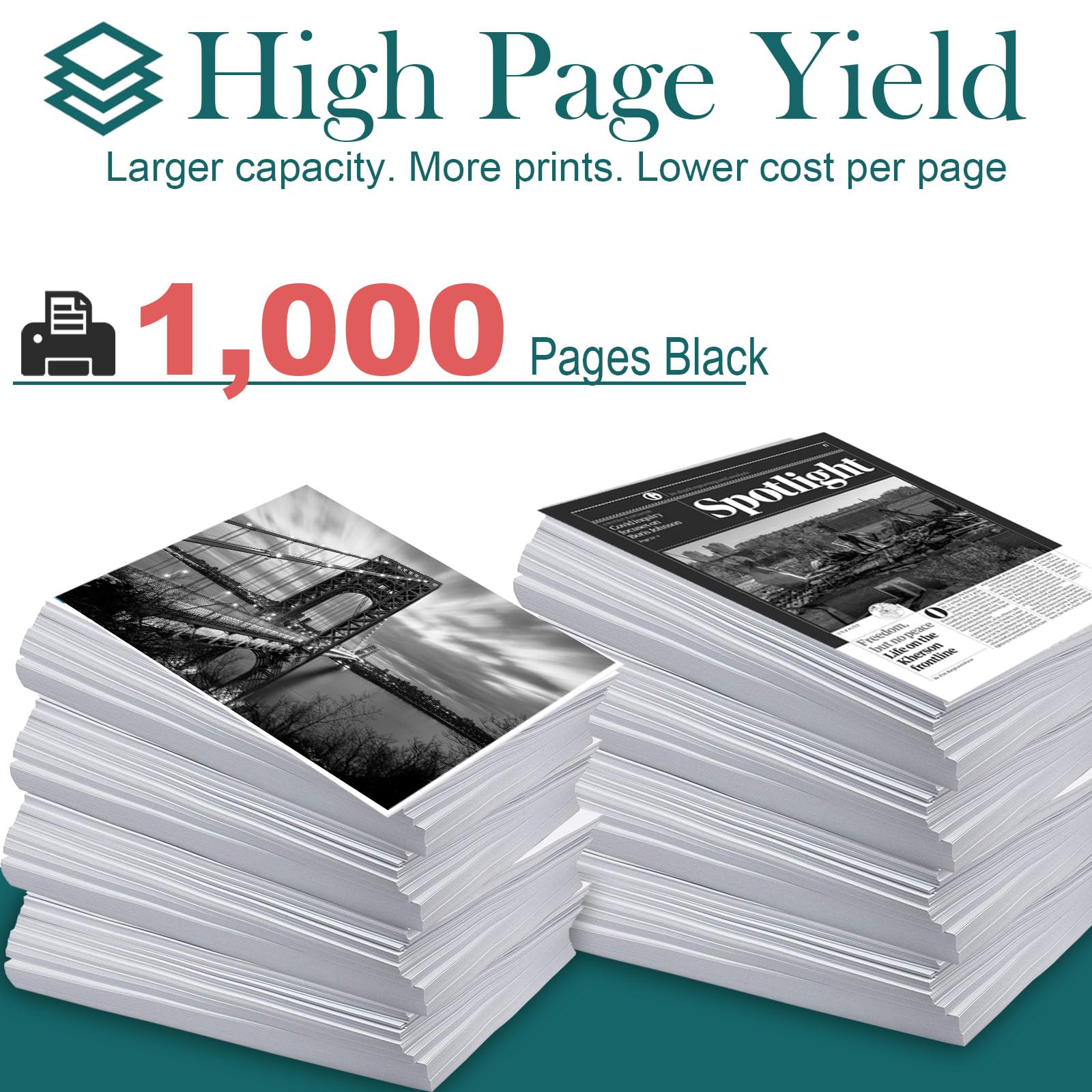 HenceBuy 106A Black Toner Cartridge for HP Printers - 1000 Pages (1 Pack) - Home & Office Use