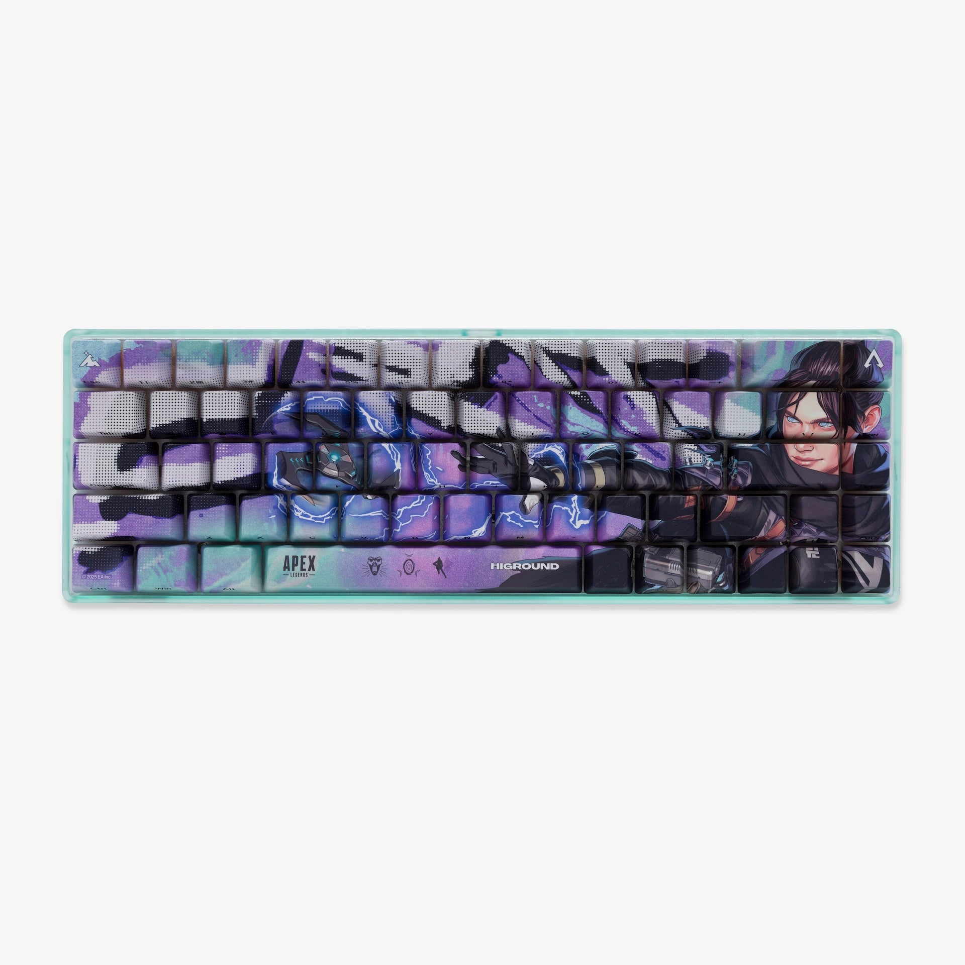 Apex Legends™ Higround Basecamp 65+ Mechanical Gaming Keyboard - Wraith Edition | Compact 65% Layout, RGB Backlit, Wired USB-C | Perfect for FPS Gaming & Esports Tournaments