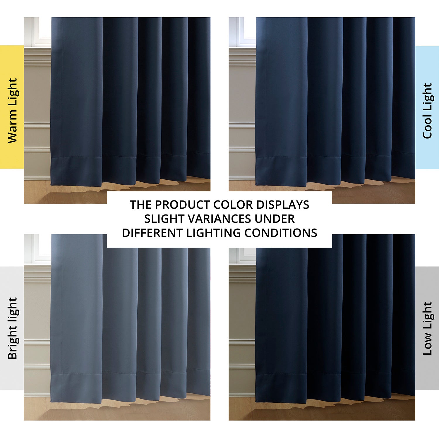 Blackout Curtains for Bedroom - 2 Panels Set, Thermal Insulated & Noise Reducing, Deep Blue Room Darkening Drapes - Perfect for Home Theater, Nursery & Shift Workers