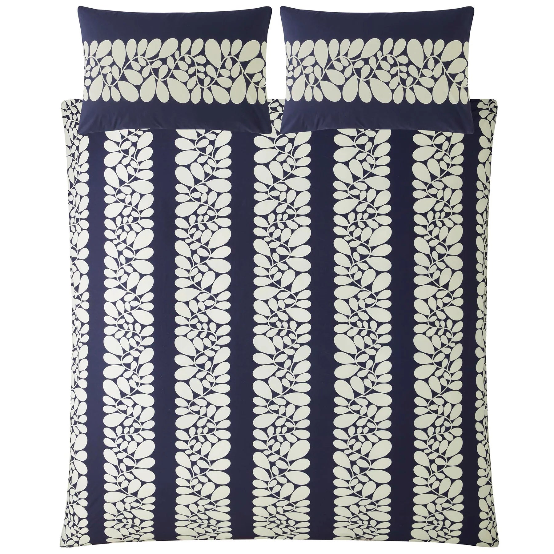 Orla Kiely Sycamore Stripe Duvet Cover Set - Space Blue | Modern Bedding Collection for Cozy Bedrooms | Perfect for Master Bedroom, Guest Room & Dorm Decor