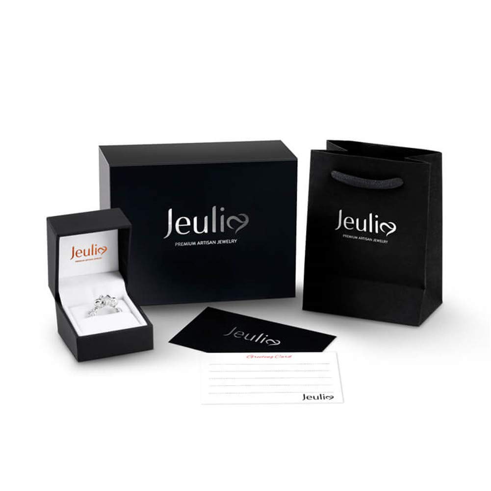 Jeulia 4.7 Carat Pear Cut Cubic Zirconia Wedding Ring Set for Women - 925 Sterling Silver 3PC Engagement, Anniversary & Promise Rings with Side Diamonds | Perfect for Bridal, Proposal & Special Occasions