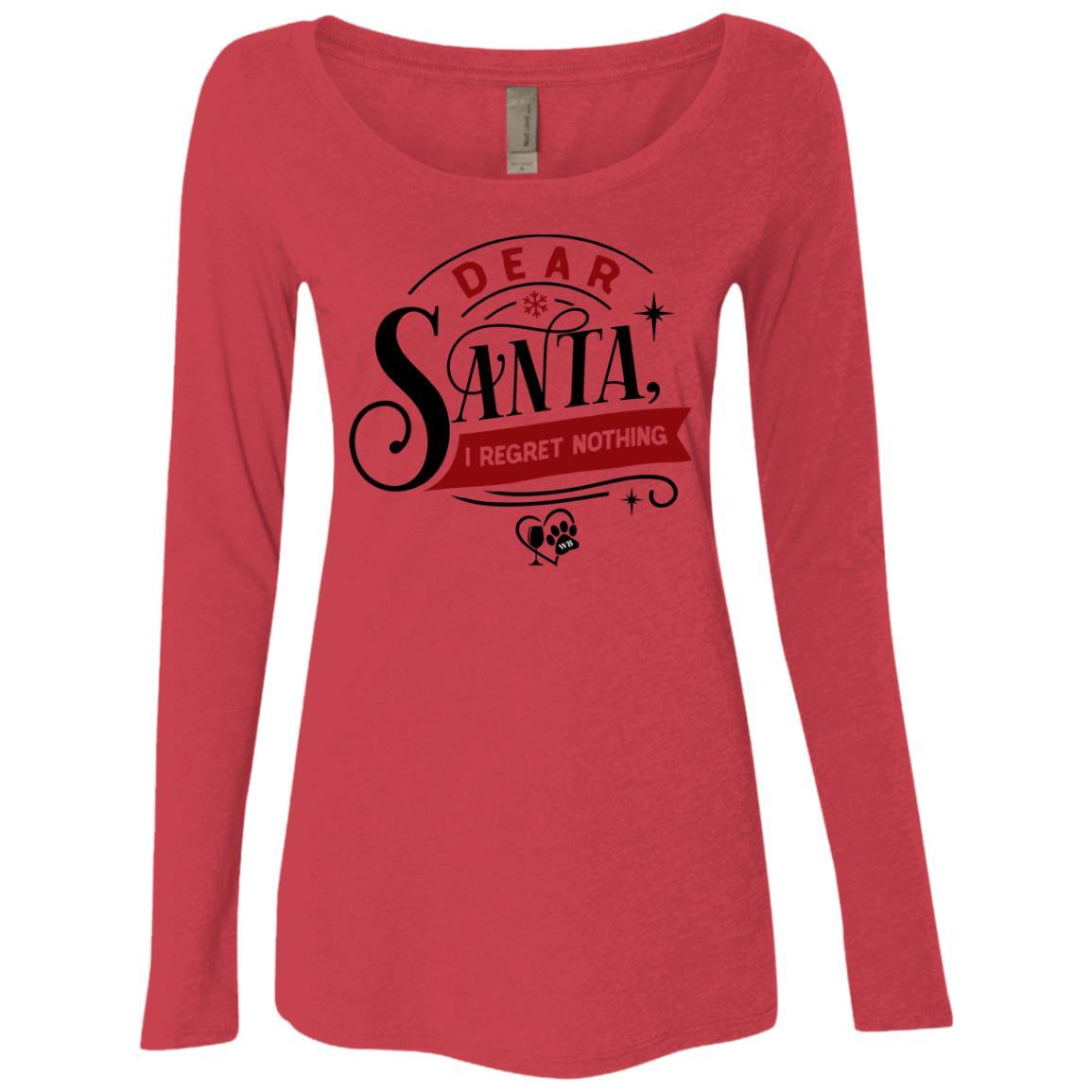 WineyBitches.Co Women's Tri-Blend Long Sleeve Scoop Neck T-Shirt - Soft Casual Tee for Everyday Wear, Lounging & Outings