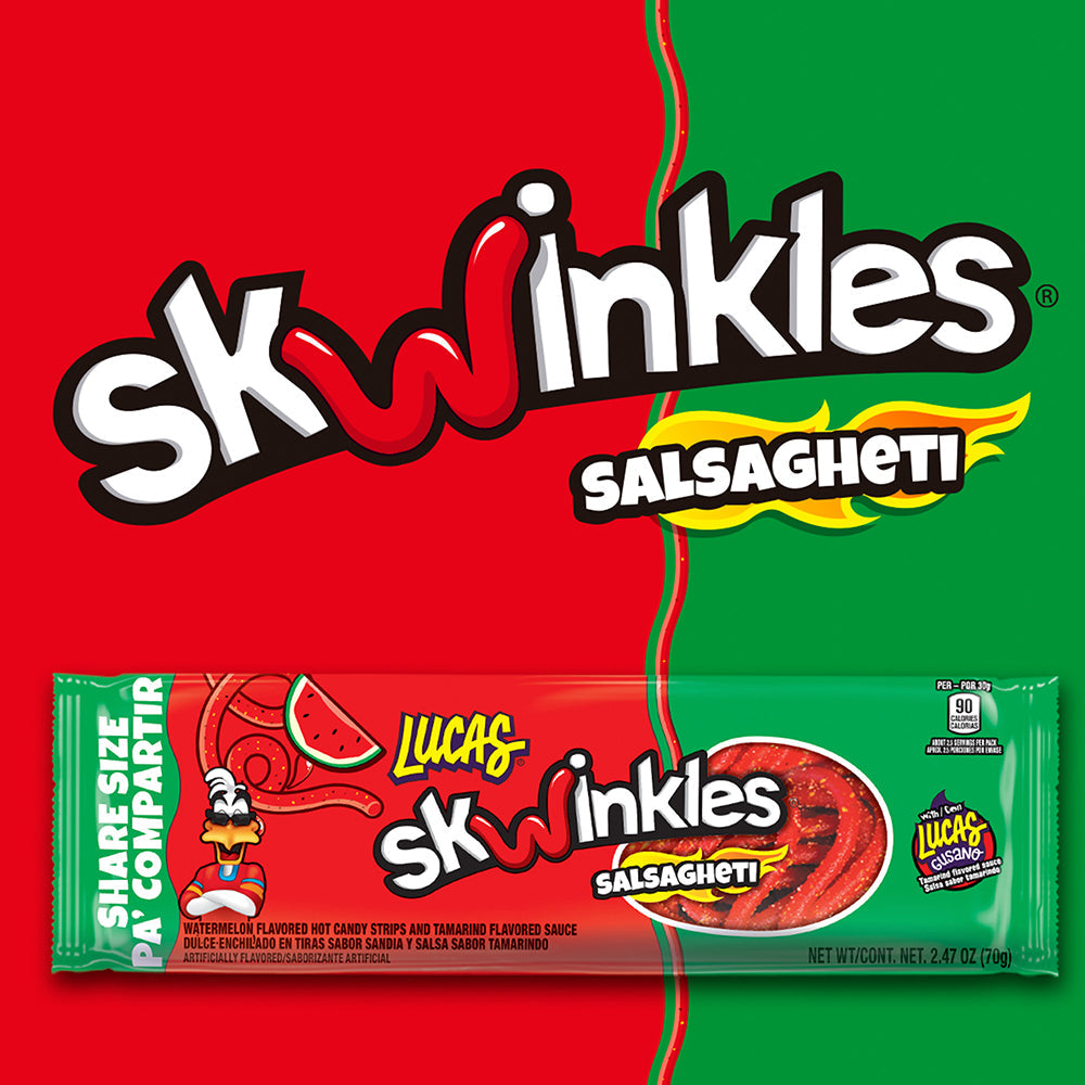 Lucas Salsaghetti King Size Watermelon Flavor Candy | 6 Count Box | Mexican Candy for Parties, Snacking & Gifting