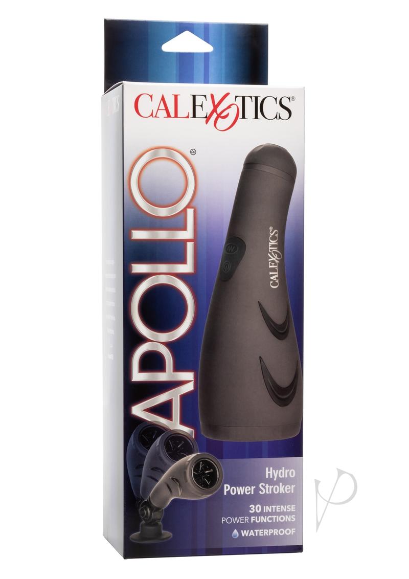 Apollo Silicone Vibrating Hydro Power Stroker - Waterproof & Rechargeable Adult Toy for Men - Gray - Perfect for Solo Pleasure & Couples Play