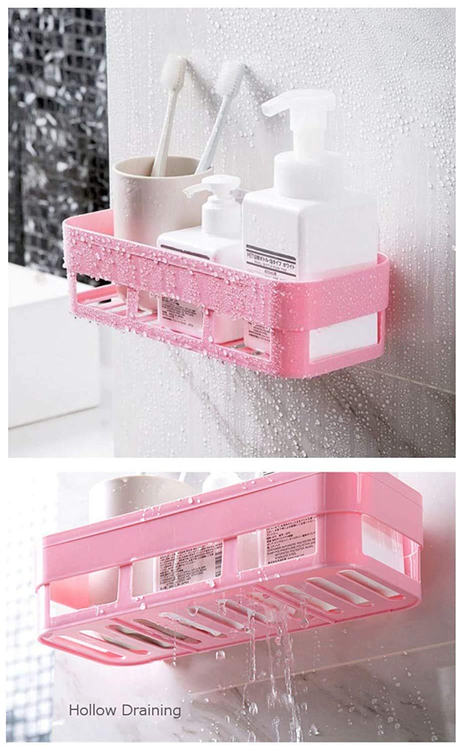 KINZILLA 2-in-1 Kitchen Sink Soap Holder and Sponge Rack - Plastic Bathroom Soap Dispenser Organizer for Sink Countertop - Multicolor (2-Pack) - Perfect for Kitchen, Bathroom, and Laundry Room Organization