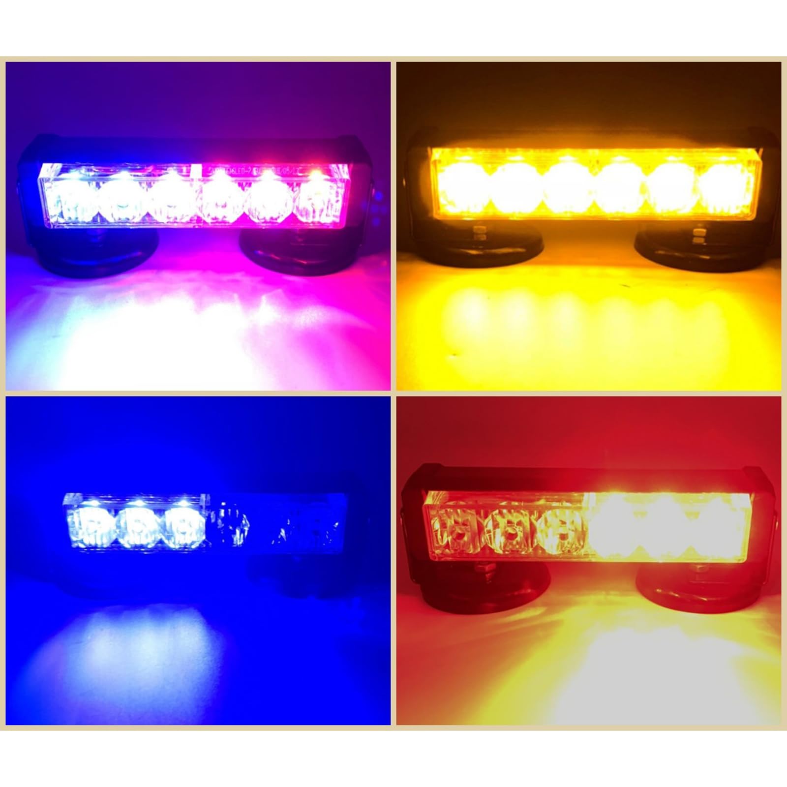 Car Strong Magnetic Flashlight with Remote Control - LED Magnetic Light Bar for Emergency Warning, Strobe & Safety (2 Pack, Red & Blue) - Perfect for Roadside Emergencies, Off-Road Adventures & Vehicle Breakdowns