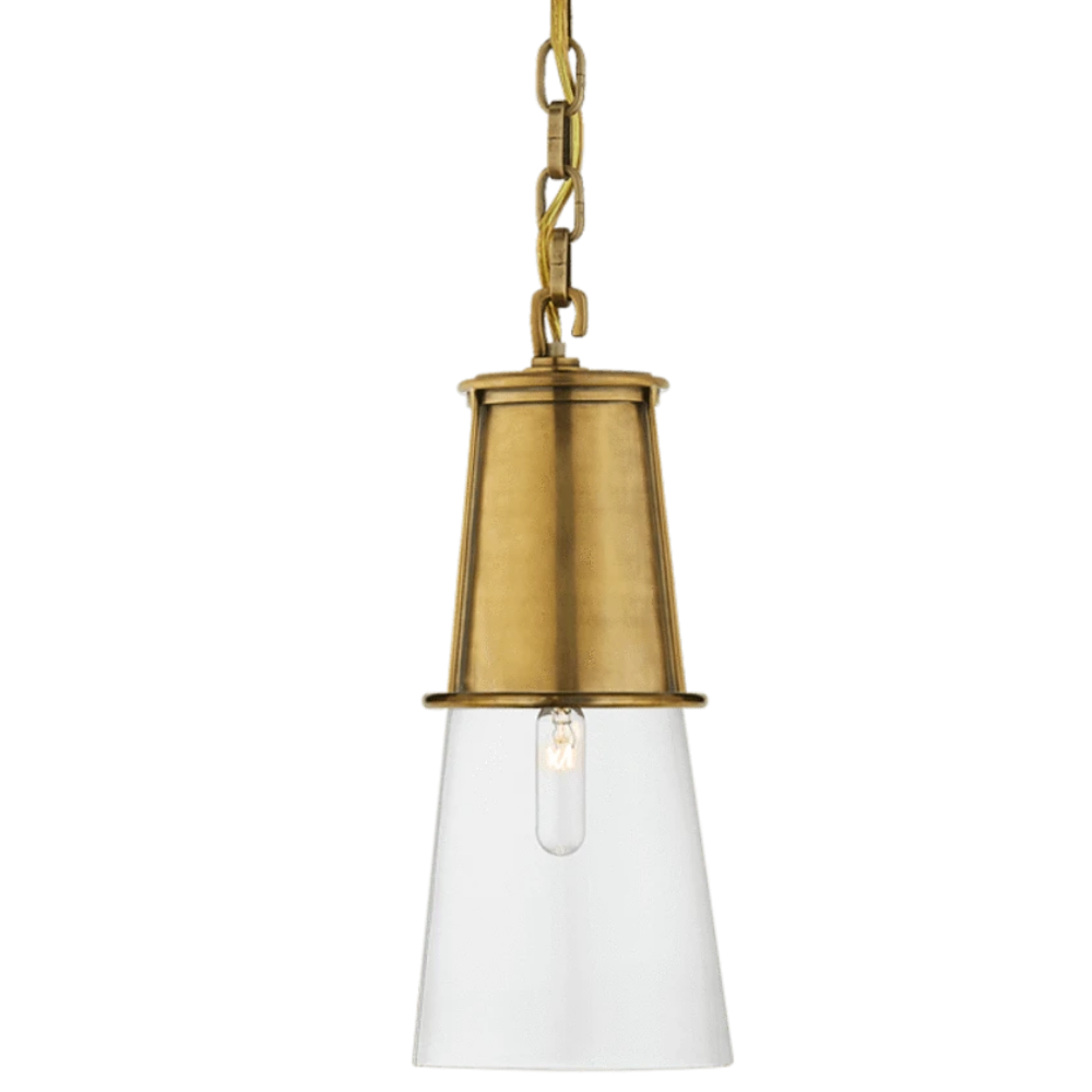 Blaese Pendant Light Fixture - Hand-Rubbed Antique Brass Finish - Perfect for Dining Room, Bedroom, or Entryway Lighting