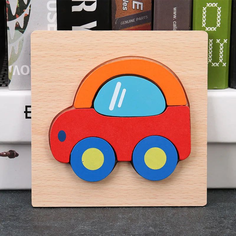 3D Wooden Animal Puzzles for Toddlers - Educational Learning Toys for Kids - Perfect for Early Childhood Development & Montessori Playtime