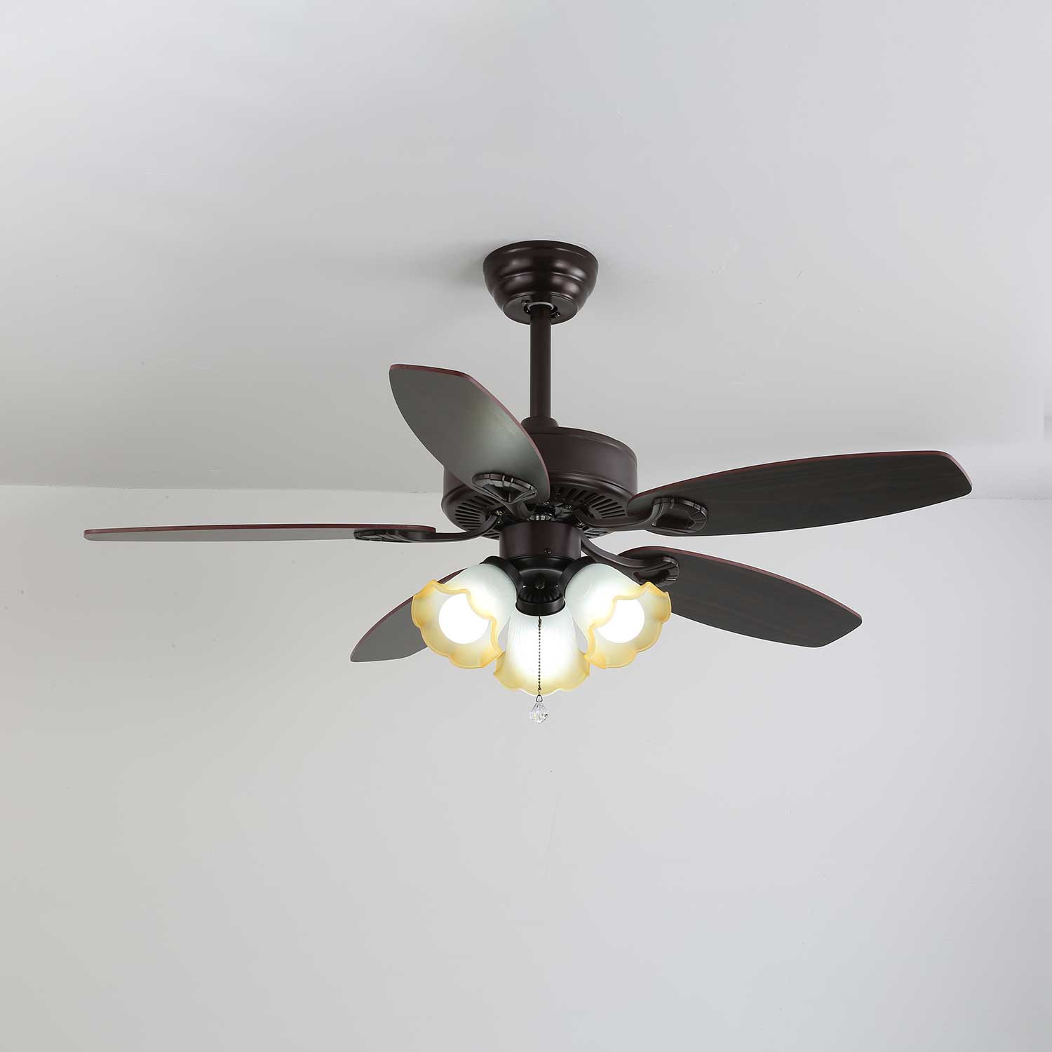 Calantha Bloom Ceiling Fan with Light Kit - Modern Flush Mount Fan for Bedroom, Living Room & Office - Energy Efficient LED Lighting & Quiet Reversible Motor
