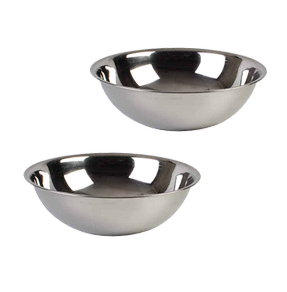 Premium Stainless Steel Mixing Bowls Set (2-Piece, 8 QT) - Heavy Duty Kitchen Mixing Bowls for Baking, Cooking, Meal Prep & Dough Kneading - Ideal for Home Chefs & Professional Bakers