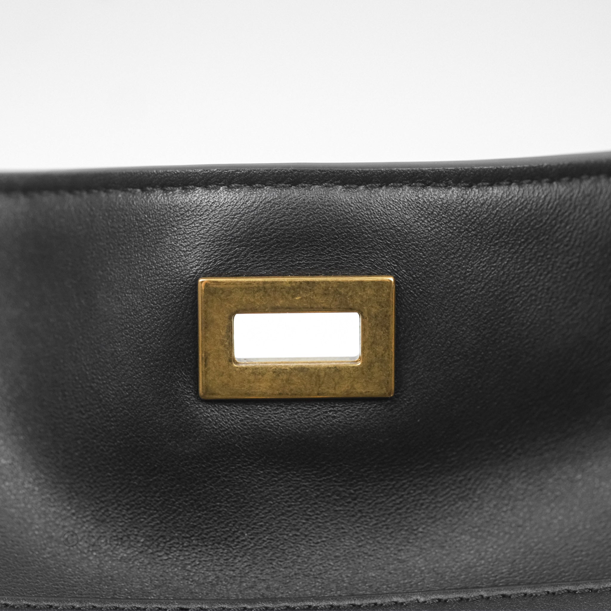 Balenciaga Rodeo Small Leather Shoulder Bag - Black Smooth Calfskin with Aged Gold Hardware | Luxury Crossbody Purse for Women, Perfect for Date Night & Evening Events