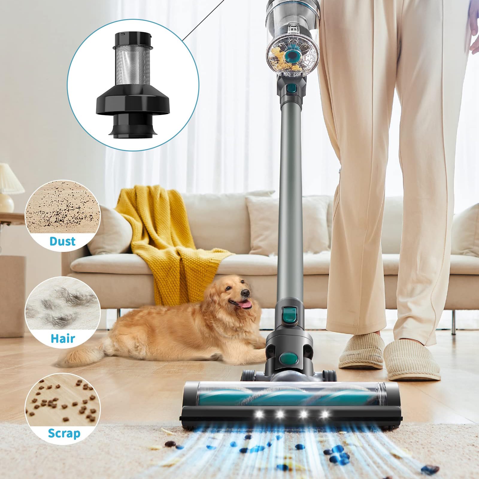 Tineco A10/A11/S11/S12 Vacuum Filter Holder - Washable Mesh for Home Cleaning