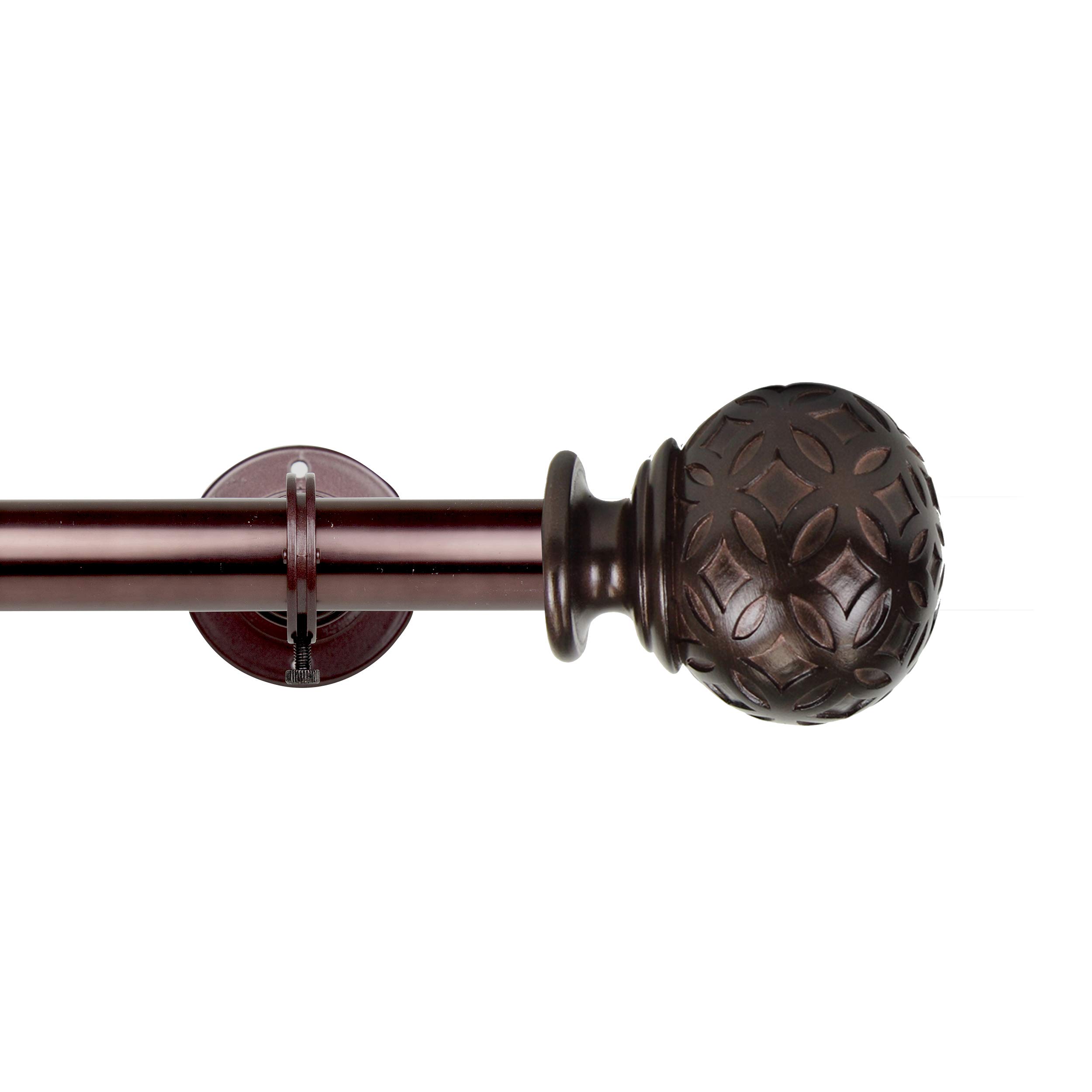 Rod Desyne Odelia 1 Inch Ceiling Curtain Rod - Adjustable 120 to 170 Inches - Bronze Finish Room Divider for Living Room, Bedroom & Home Decor