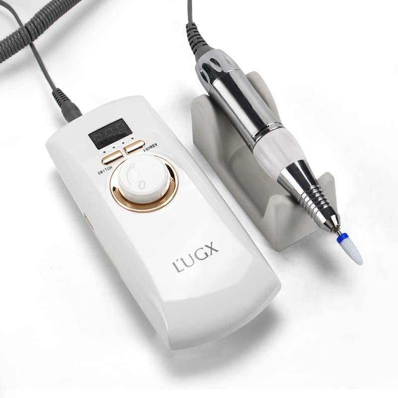 Professional Electric Nail Drill Kit for Manicure & Pedicure - Rechargeable Nail Art Machine with 6 Speeds & 30 Bits - Perfect for Home Salon, Nail Techs & DIY Beauty Care