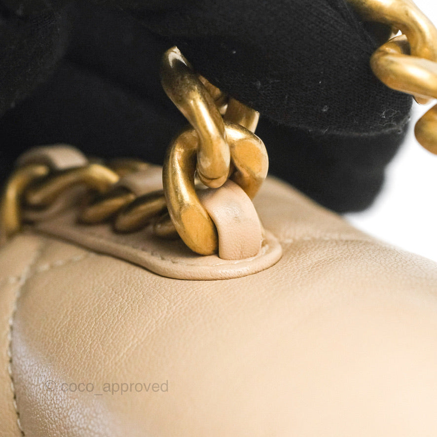 Chanel 19 Small Beige Handbag with Mixed Hardware - Luxury Crossbody Bag for Women, Perfect for Everyday Use & Special Occasions