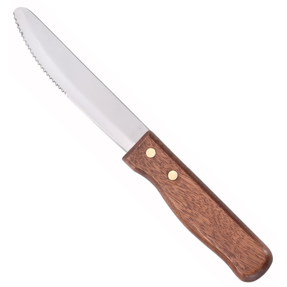 Premium Walco Stainless Steel Utica Steak Knife Set - Sharp Serrated Blades for Steak, Meat & Fine Dining - Perfect for Restaurants, BBQs & Dinner Parties